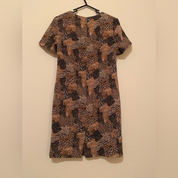 Silk Animal Print Business Casual Dress - Picture 5 of 15